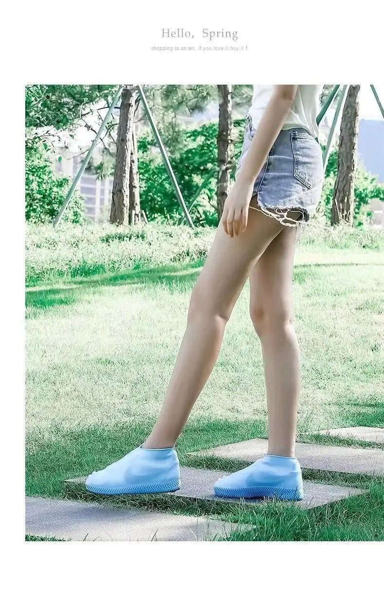 1 par de capas de sapato de silicone à prova d&#39;água, borracha resistente a