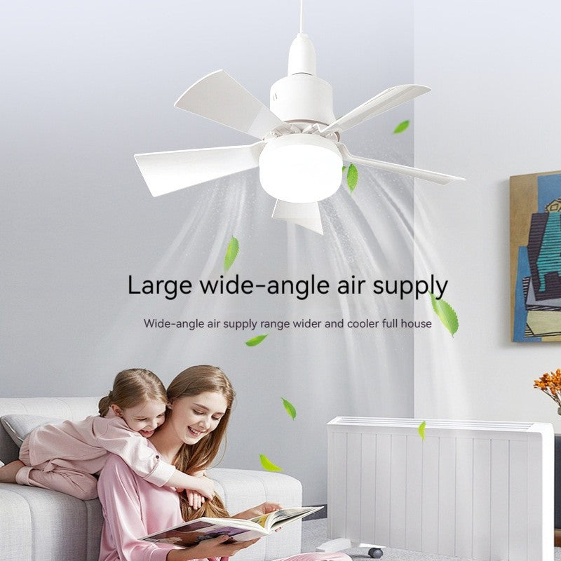 Ventilador de teto led com luz controle remoto regulável 30w e27 base moderna i