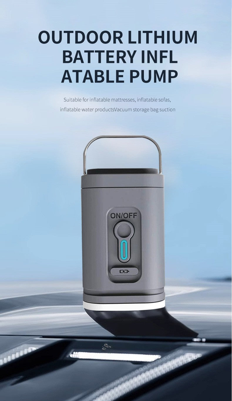 Mini bomba de ar portátil com bateria de 1300mAh recarregável USB para inflar