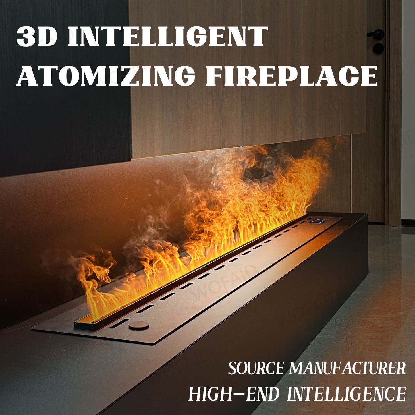 Lareira atomizada 3d com chama de vapor colorida eco casa inteligente interior d