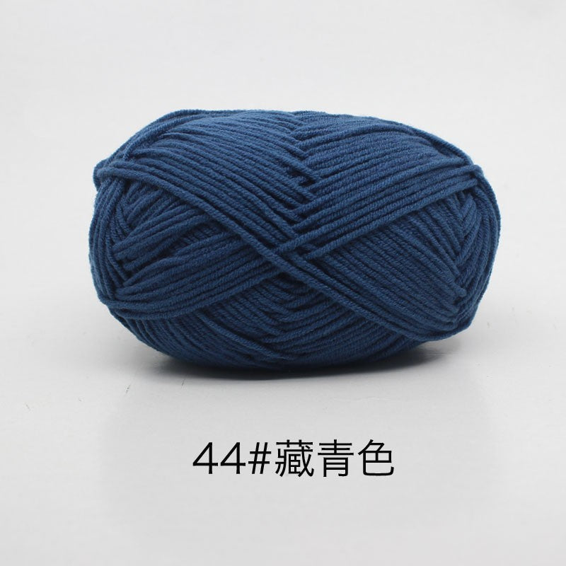 40-50 g/conjunto 4 camadas de algodão de leite (80%) fio de tricô bordado ting