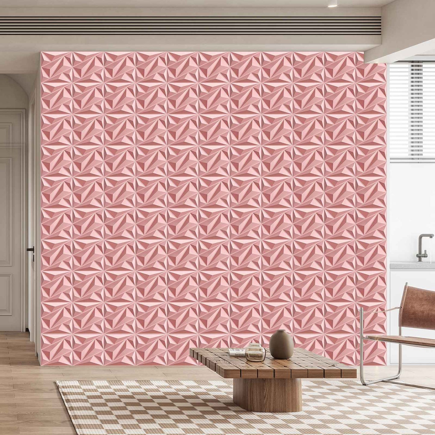 Painel de parede texturizado 3D KUUJOJOJO para decoração de parede interna, ad