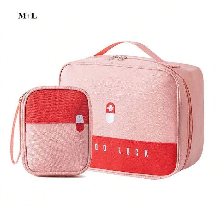 Bolsa médica portátil para viagem, kit de primeiros socorros à prova d'água, grande capacidade, organizador de armazenamento de medicamentos, bolsa de emergência para acampamento