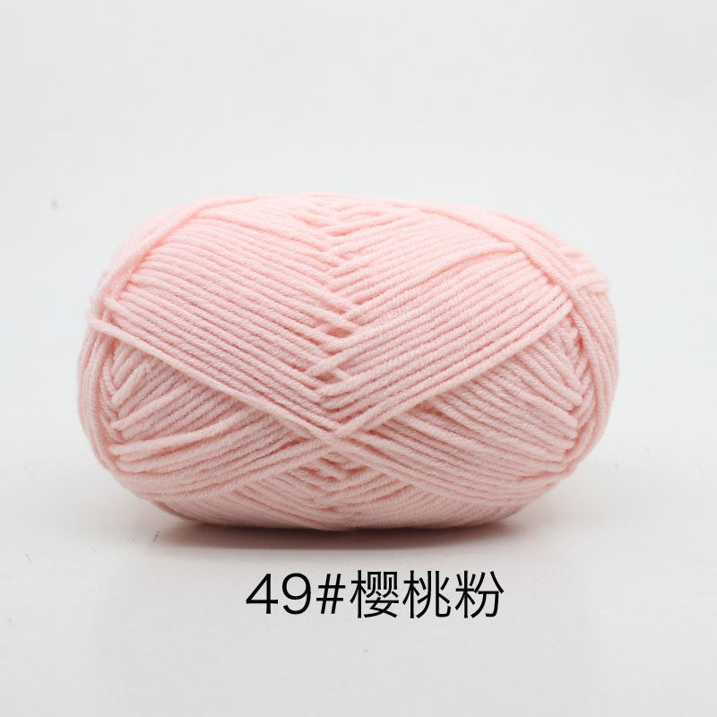 40-50 g/conjunto 4 camadas de algodão de leite (80%) fio de tricô bordado ting