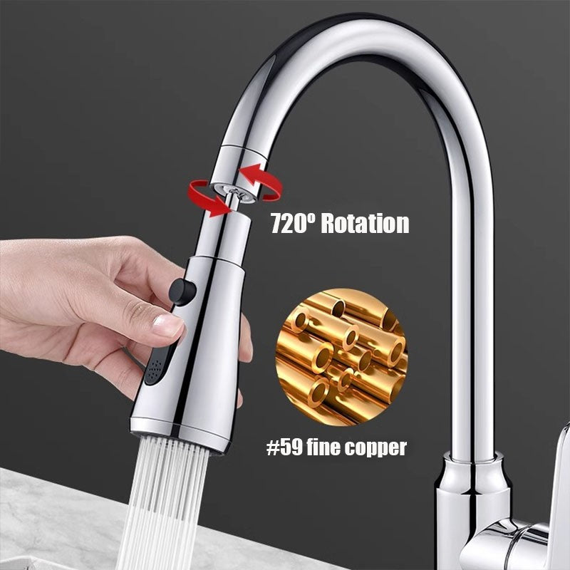 Universal 720 ° Girerar extensor de torneira da cozinha aerador filtro respingo