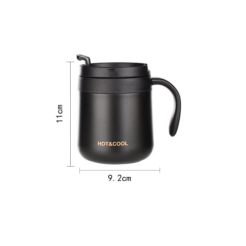 Caneca de café isolada de 350/500ml com alça, caneca isolada de aço inoxidáv