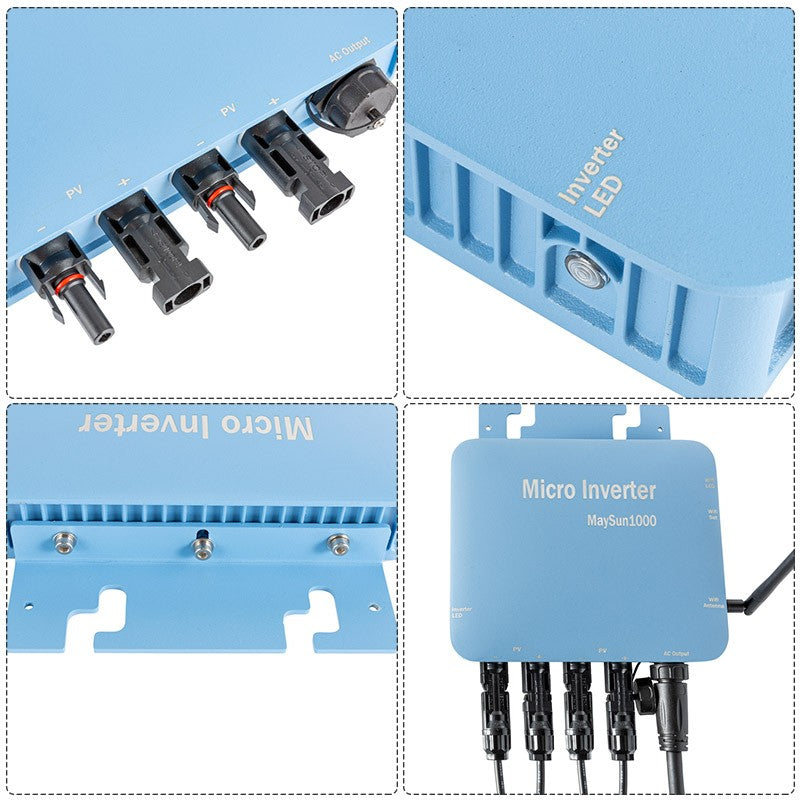 1000w 800w 700w 600w grau tie micro inversor solar mppt operação 28-55v invers