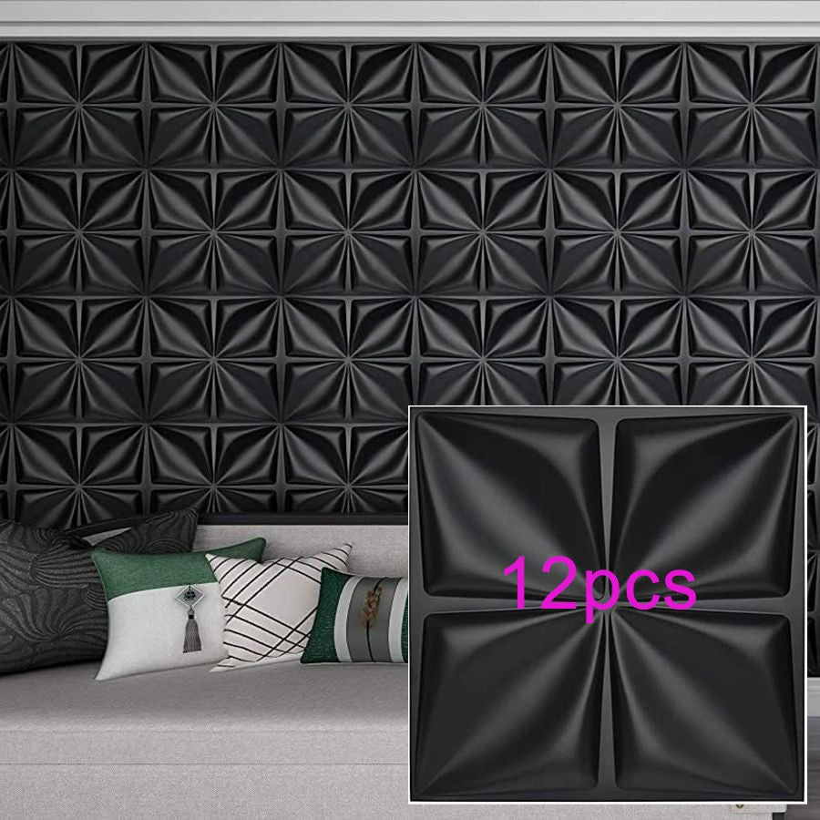 Painel de parede texturizado 3D KUUJOJOJO para decoração de parede interna, ad