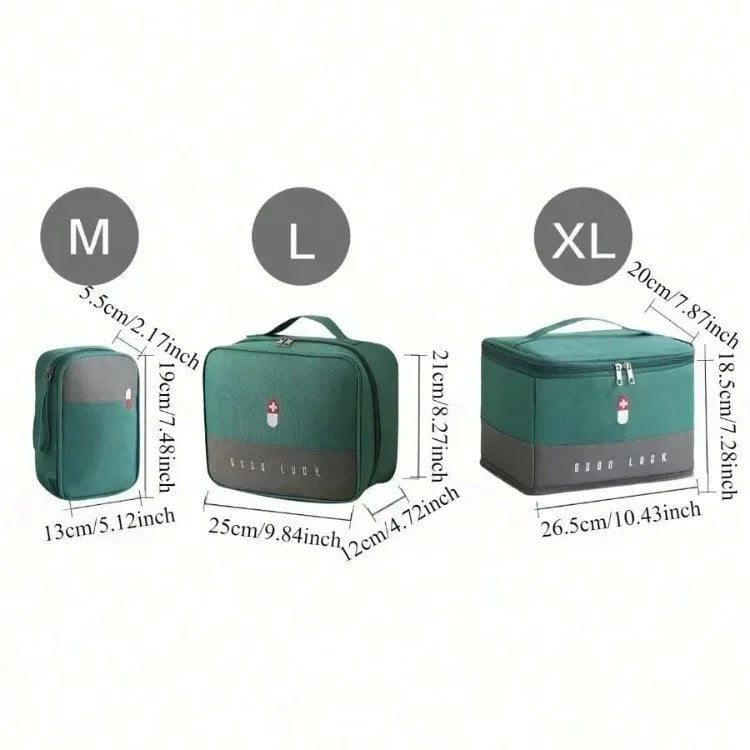 Bolsa médica portátil para viagem, kit de primeiros socorros à prova d'água, grande capacidade, organizador de armazenamento de medicamentos, bolsa de emergência para acampamento