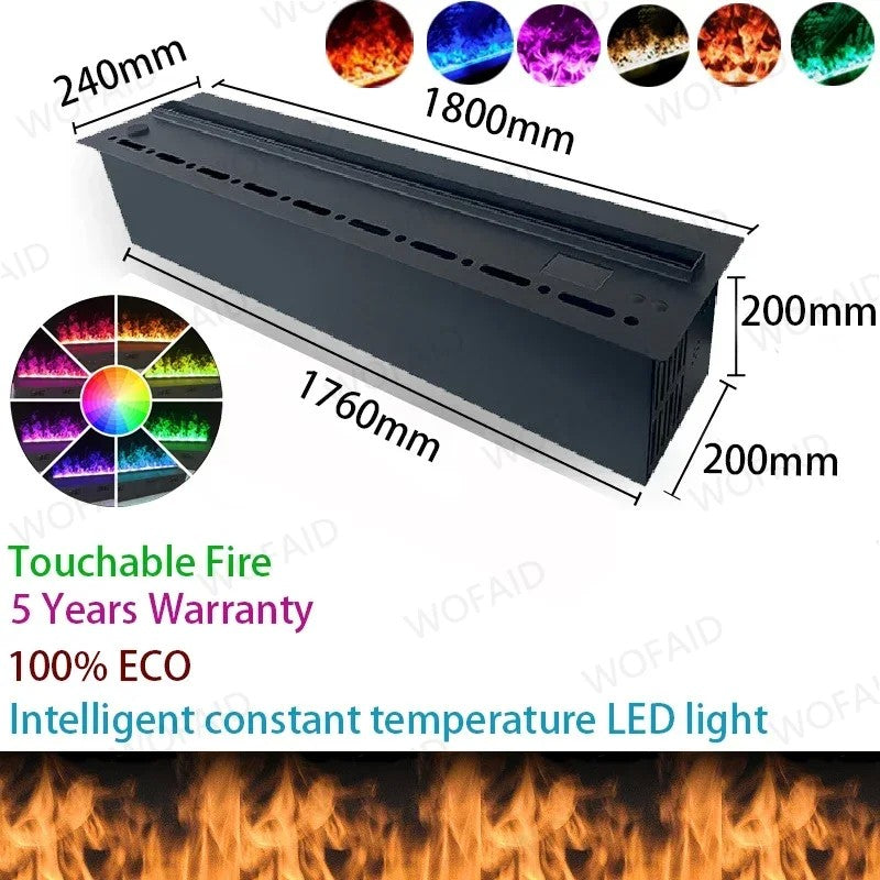 Lareira atomizada 3d com chama de vapor colorida eco casa inteligente interior d