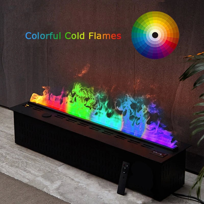 Lareira atomizadora 3d para sala de estar, lareira eletrônica multicolorida com