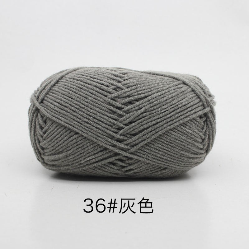40-50 g/conjunto 4 camadas de algodão de leite (80%) fio de tricô bordado ting