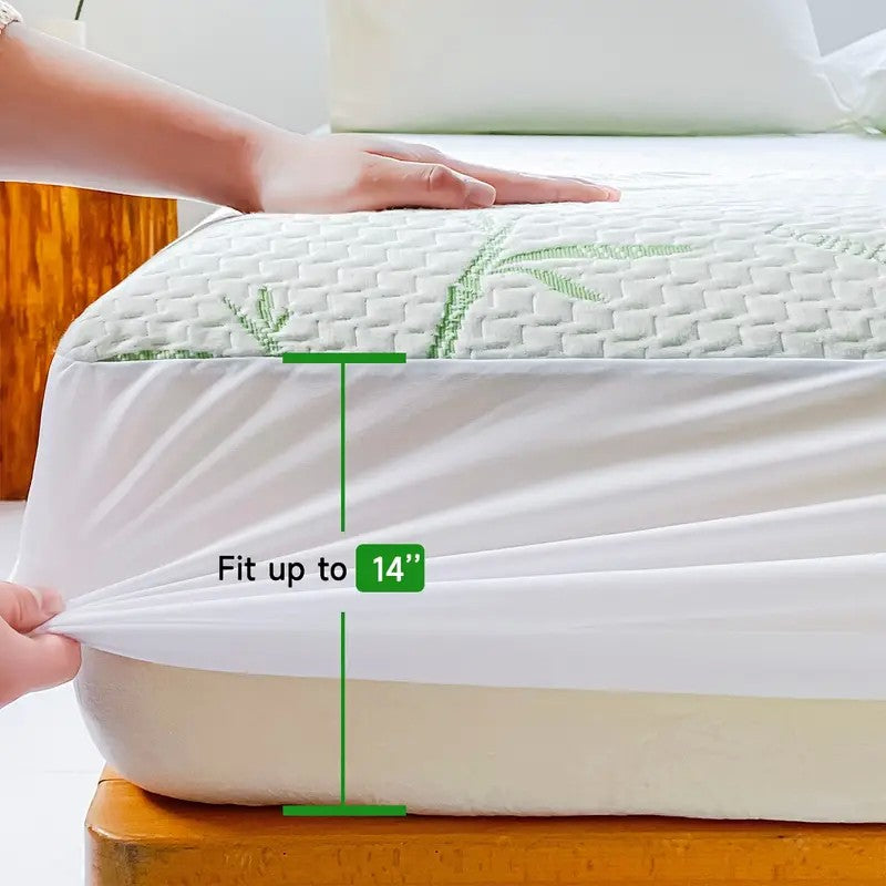 Capa de colchão de bambu à prova d&#39;água (sem fronha), lençol de cama com