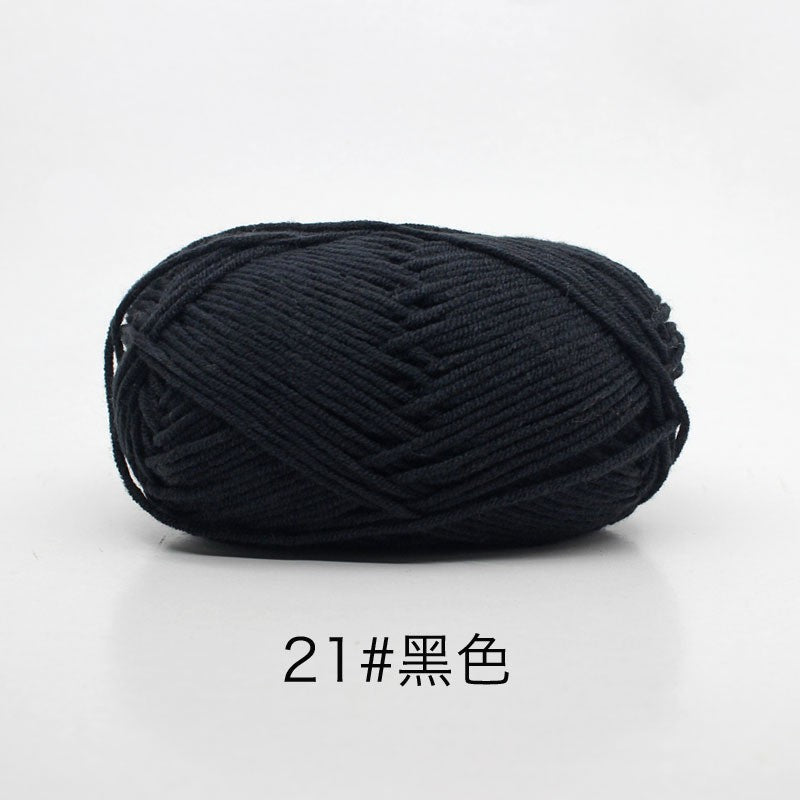 40-50 g/conjunto 4 camadas de algodão de leite (80%) fio de tricô bordado ting