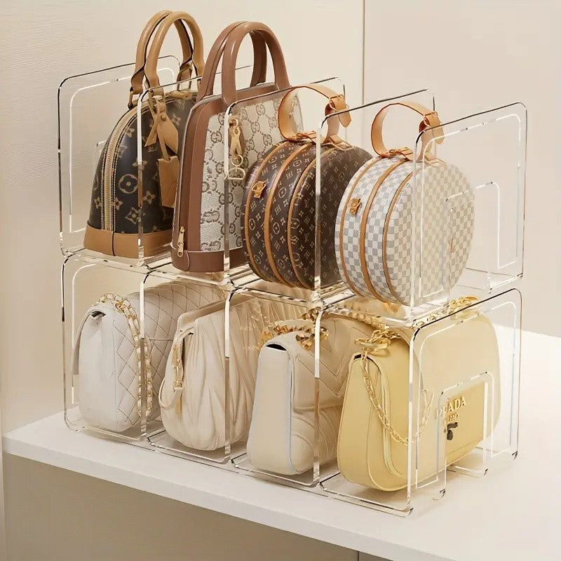 Rack de armazenamento de bolsas e carteiras - divisória de armazenamento de sac