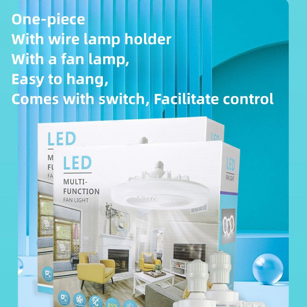 Ventilador de teto inteligente 3 em 1 com lâmpada de iluminação com controle