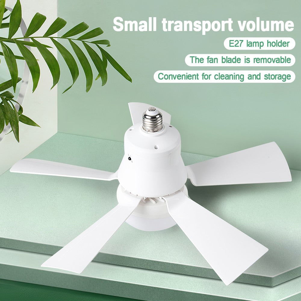 Ventilador de teto led com luz controle remoto regulável 30w e27 base moderna i