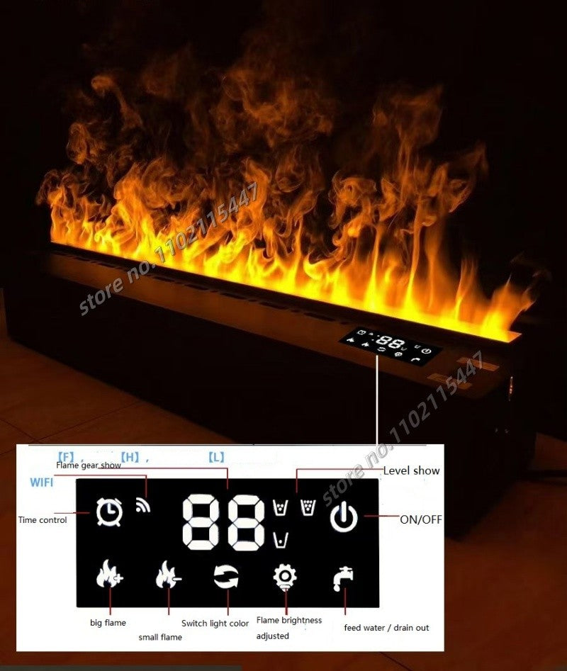 5 anos de garantia Comprimento 3D fogo a vapor lareira elétrica laminada a vapo