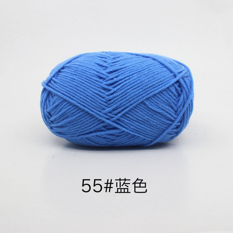 40-50 g/conjunto 4 camadas de algodão de leite (80%) fio de tricô bordado ting