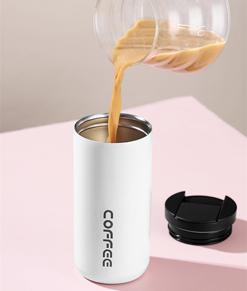 Caneca térmica de café de aço inoxidável 400ml, caneca térmica 304, à prov