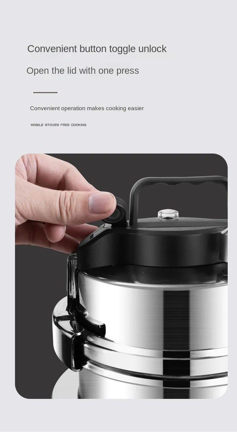 Panela de indução a gás universal, 1,2l/1,6l, mini panela de pressão de aço
