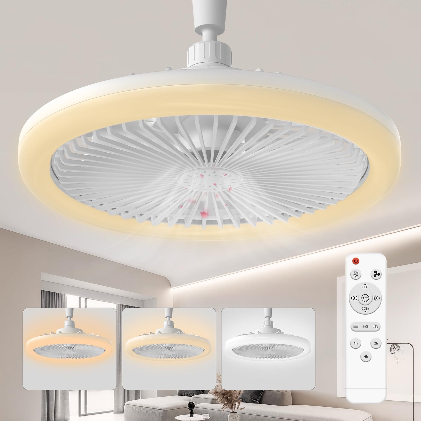 Iralan ventilador de teto moderno com luz led ventilador luz e27 parafuso ventil