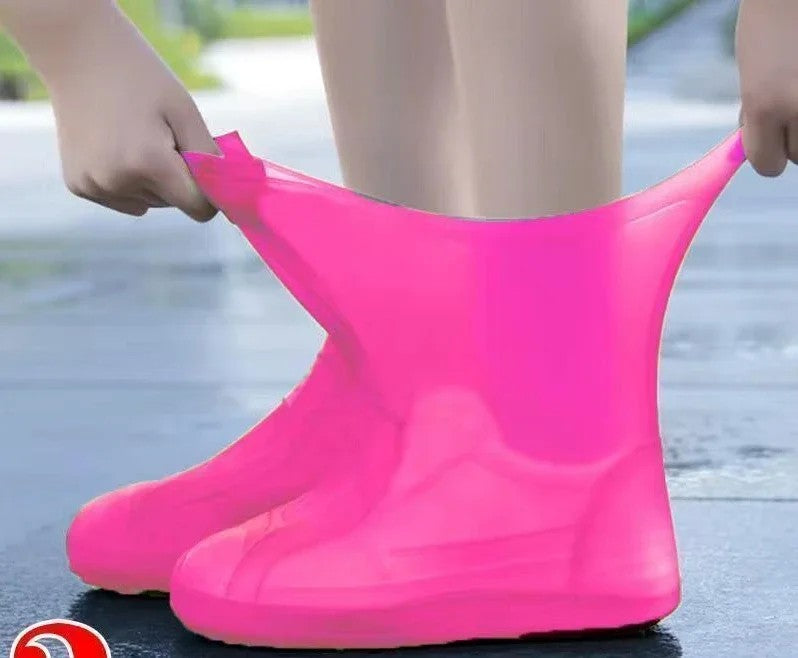 1 par de capas de sapato de silicone à prova d&#39;água, borracha resistente a