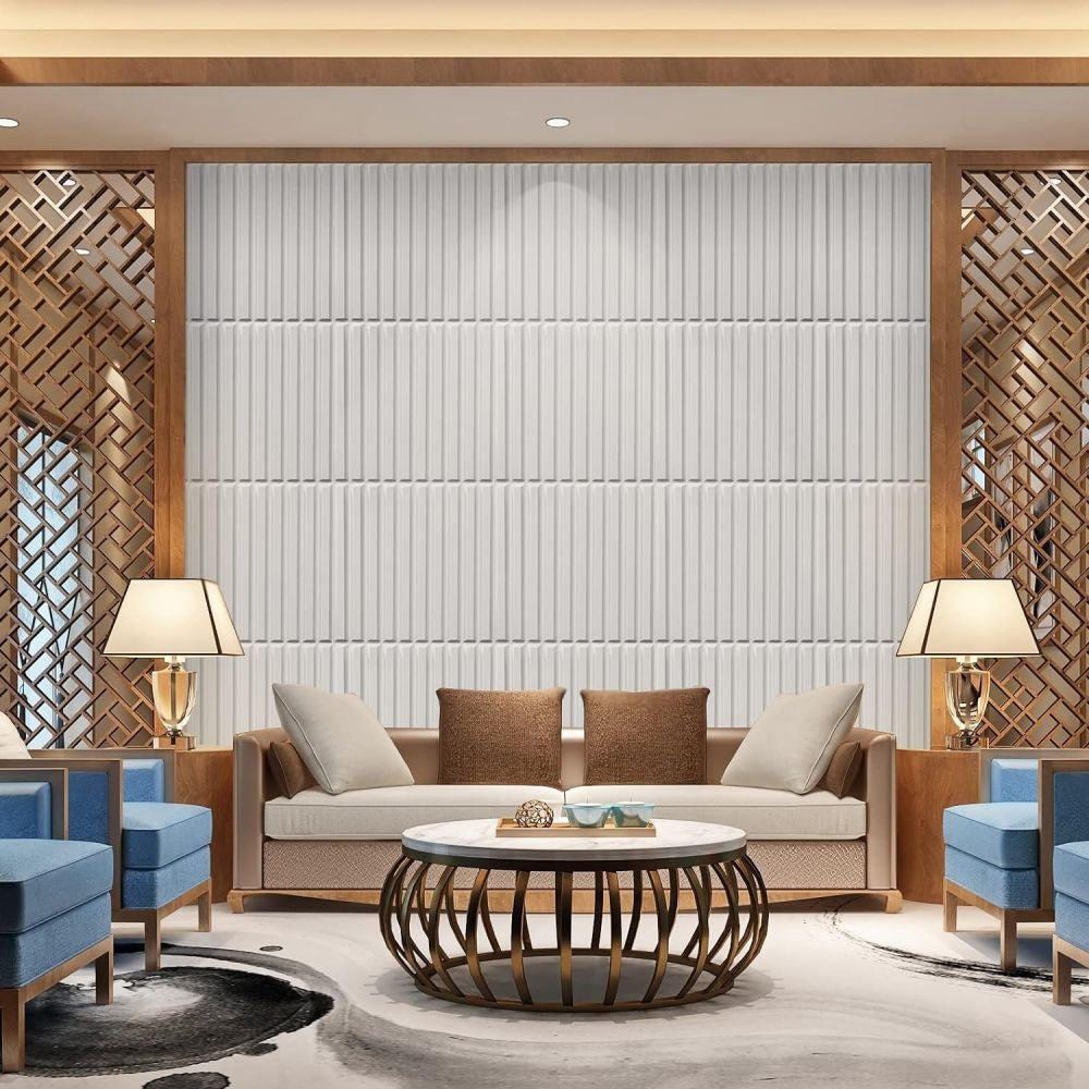 Painel de parede texturizado 3D KUUJOJOJO para decoração de parede interna, ad
