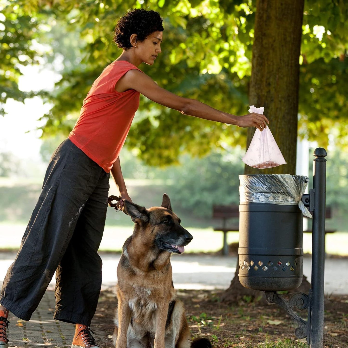 10 rolos biodegradáveis sacos de cocô de cachorro à prova de vazamento sacos