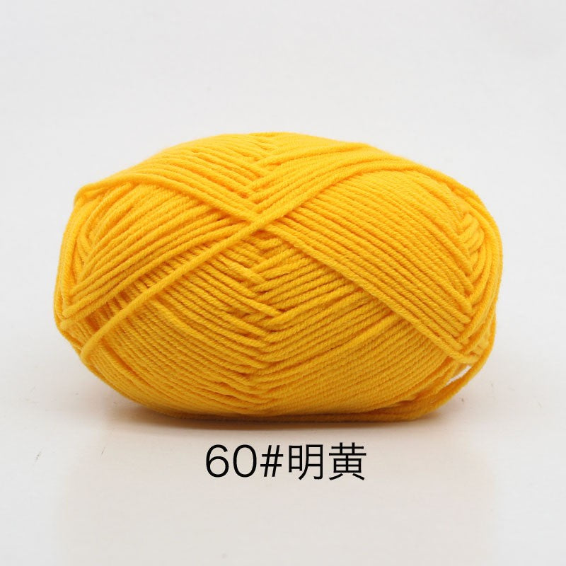 40-50 g/conjunto 4 camadas de algodão de leite (80%) fio de tricô bordado ting