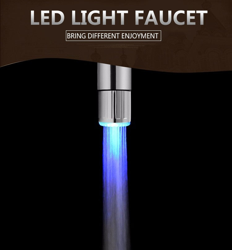 Zhang ji led sensível à temperatura 3 núcleos light-up torneira cozinha banhe