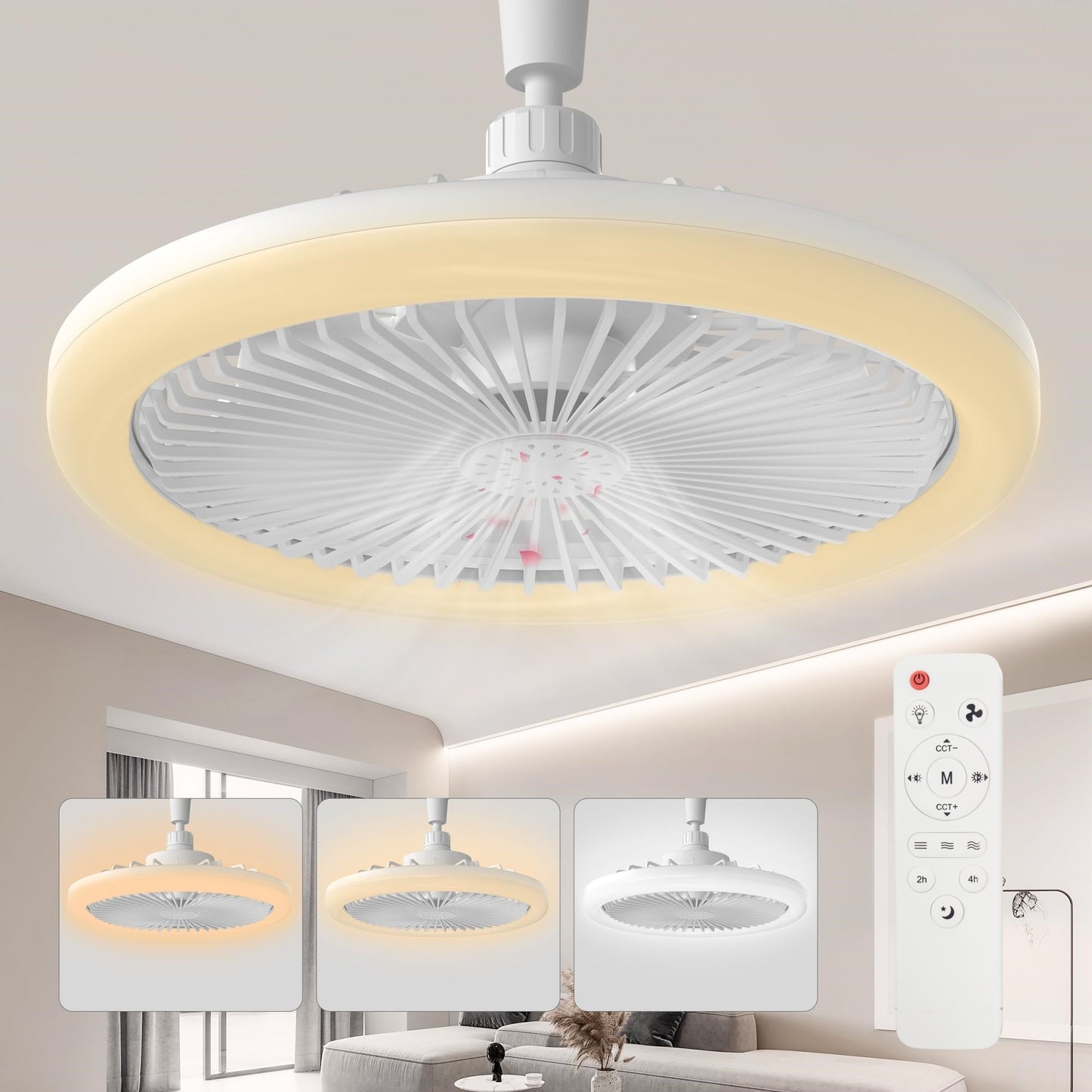 Iralan ventilador de teto moderno com luz led ventilador luz e27 parafuso ventil