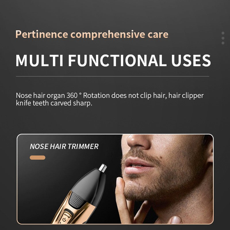 Kemei-Kit de Higiene Elétrico para Homens, Aparador De Pêlos De Barba, Corpo,