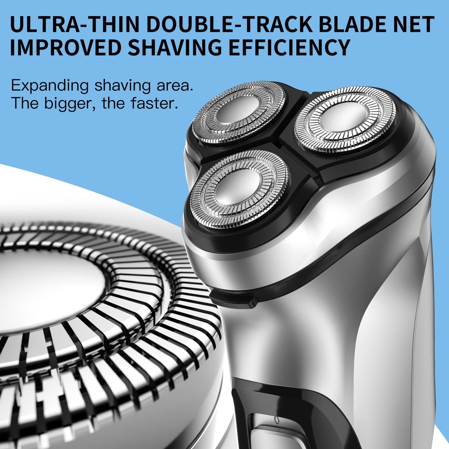 Barbeador rotativo elétrico Enchen Blackstone para homens, lâmina flutuante 3D
