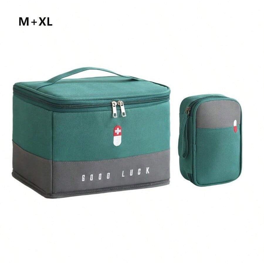 Bolsa médica portátil para viagem, kit de primeiros socorros à prova d'água, grande capacidade, organizador de armazenamento de medicamentos, bolsa de emergência para acampamento