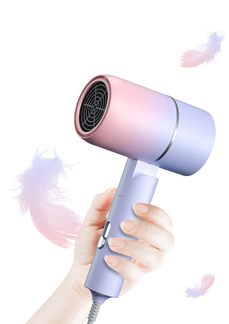 Mini secador de cabelo dobrável 750W com bolsa de transporte Anion de ar quente