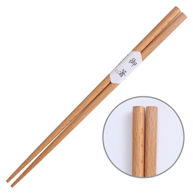 Conjunto de pauzinhos de sushi de madeira de castanha natural japonês feito à