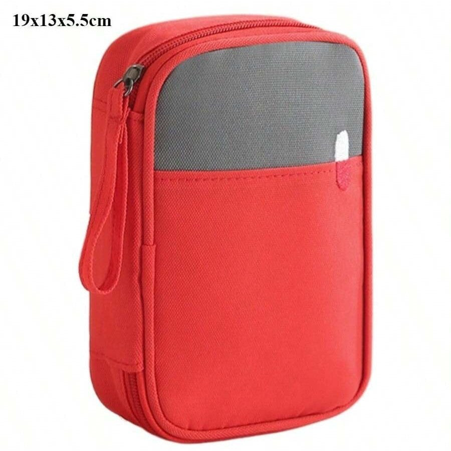 Bolsa médica portátil para viagem, kit de primeiros socorros à prova d'água, grande capacidade, organizador de armazenamento de medicamentos, bolsa de emergência para acampamento
