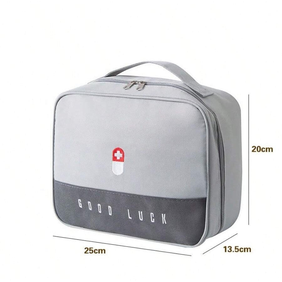 Bolsa médica portátil para viagem, kit de primeiros socorros à prova d'água, grande capacidade, organizador de armazenamento de medicamentos, bolsa de emergência para acampamento