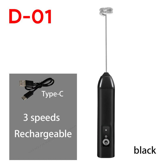 Mini batedor de café recarregável usb, 3 velocidades, máquina de espuma, café, leite, alça elétrica, liquidificador, batedor de ovos, ferramentas de cozinha quentes