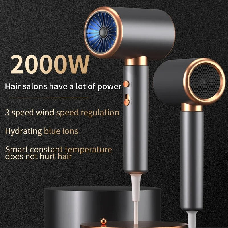 Secador de cabelo profissional para salão de beleza, 2000w, escova de ar quente