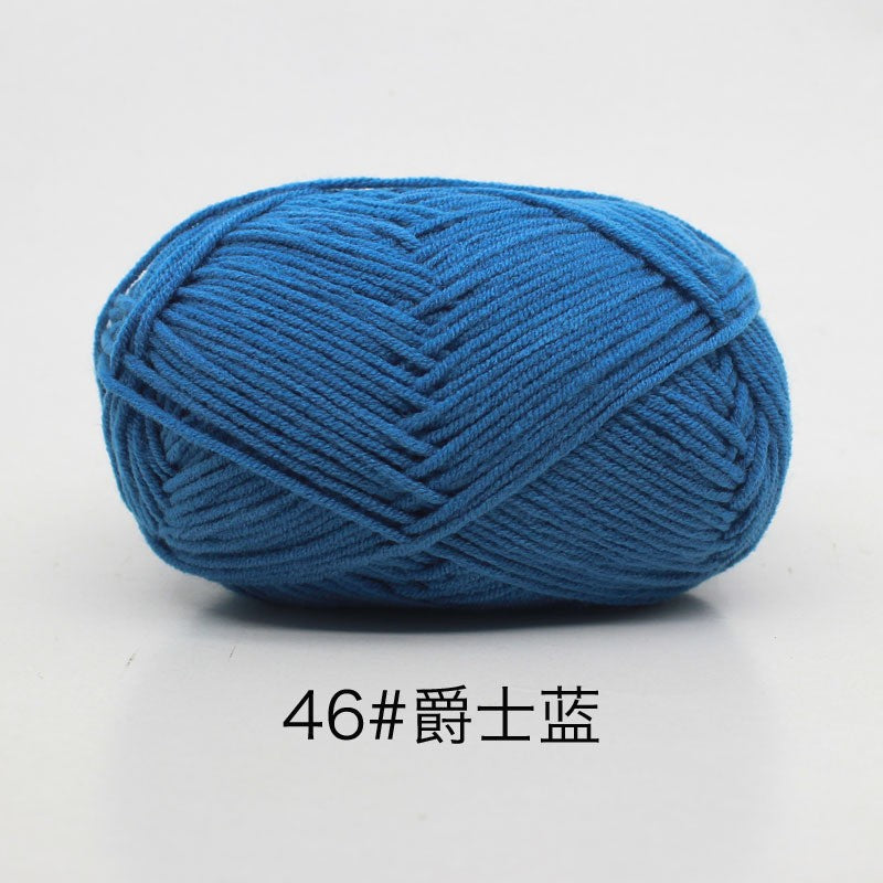 40-50 g/conjunto 4 camadas de algodão de leite (80%) fio de tricô bordado ting