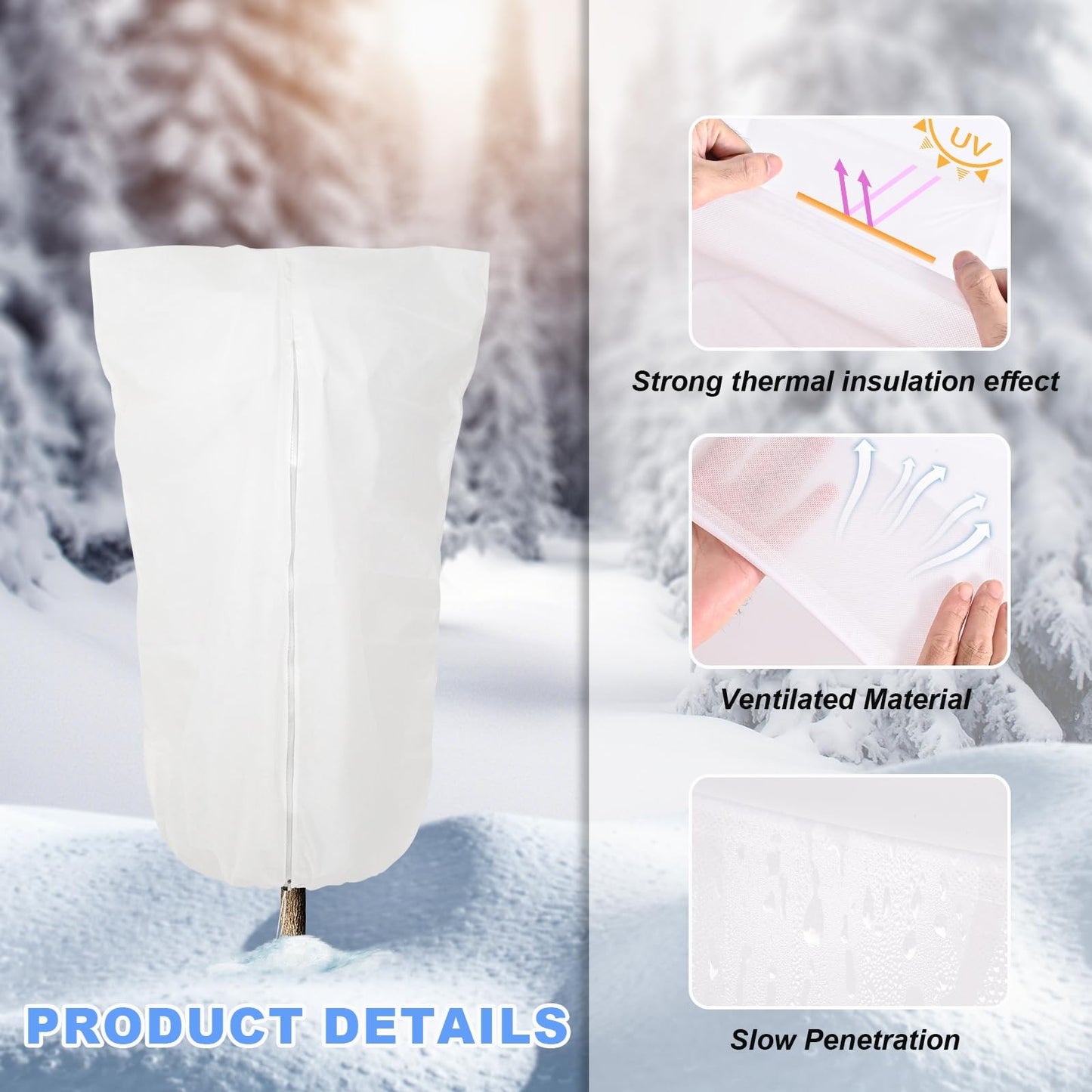 Capa de planta inverno quente capa árvore arbusto planta proteger saco proteção contra geada para quintal jardim plantas pequena árvore contra frio
