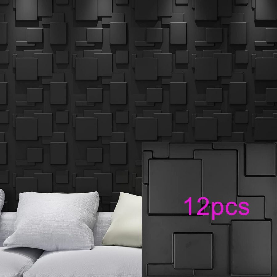 Painel de parede texturizado 3D KUUJOJOJO para decoração de parede interna, ad