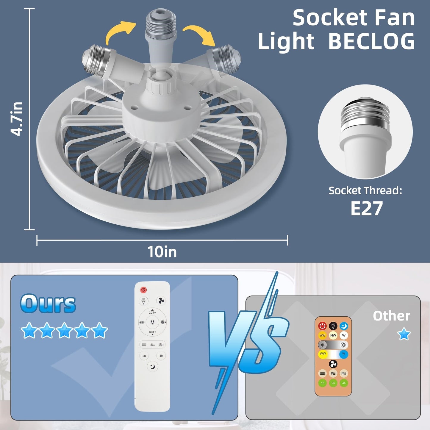 Iralan ventilador de teto moderno com luz led ventilador luz e27 parafuso ventil