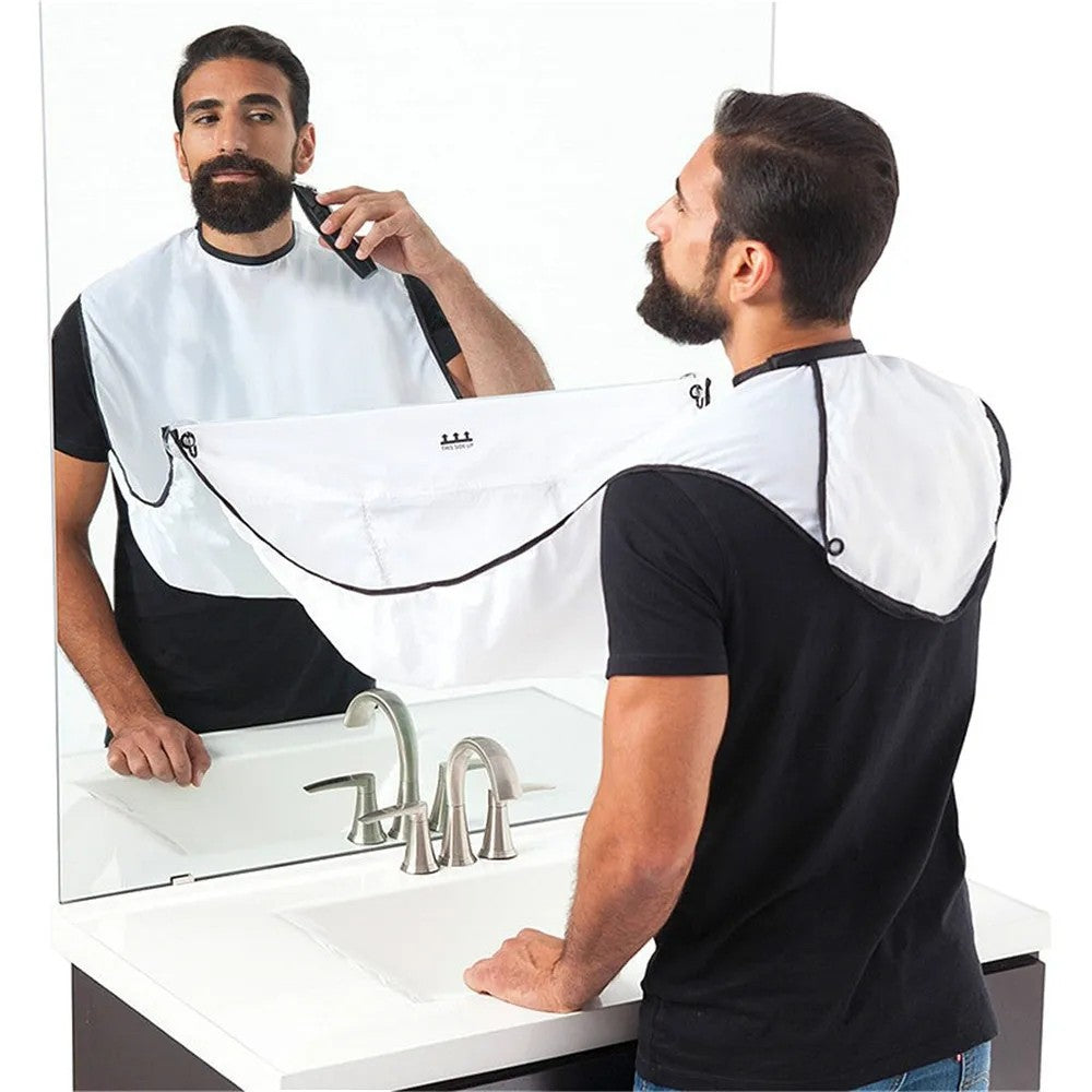 Avental de barbear masculino, capa coletora de barba, cuidados com o rosto, cabe