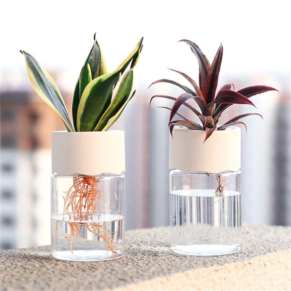 Mini vaso de flores hidropônico, vaso de decoração para casa, imitação de v