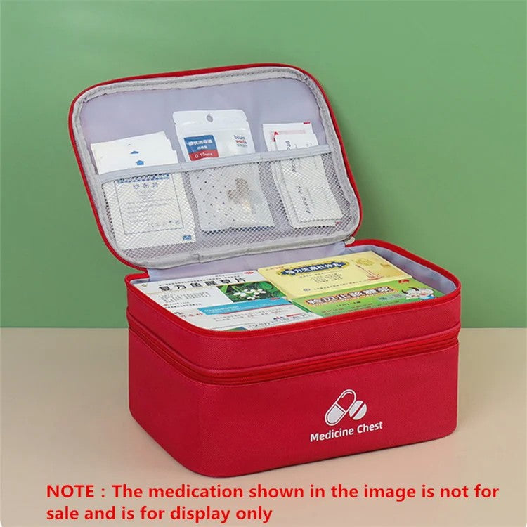 Kit de primeiros socorros para viagem em casa, camada dupla, armazenamento de cl
