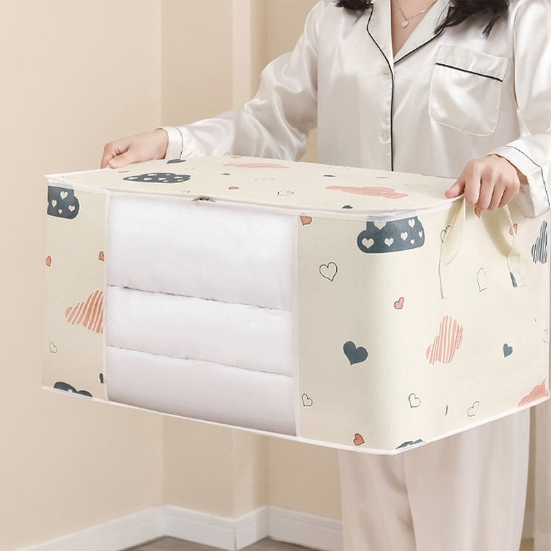 Colcha saco de armazenamento de roupas grande capacidade cobertor edredão sacos