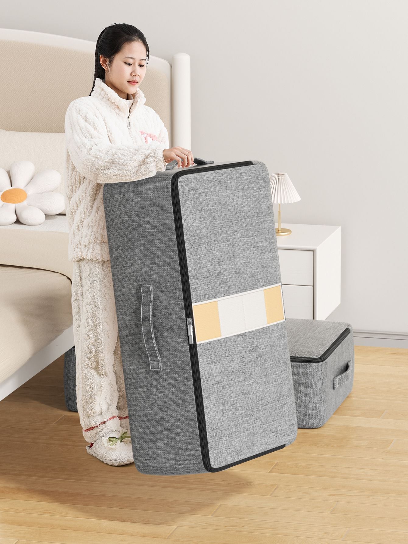 Saco de armazenamento de roupas de cama de grande capacidade extra-grande colcha